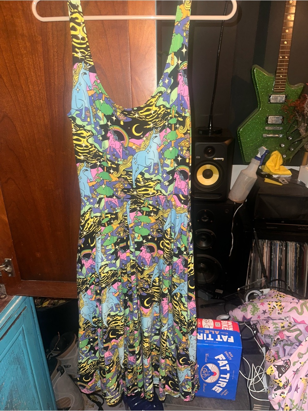 Nooworks Multicolor Unicorn Print Women's vacation Dress - priced to sell! - Picture 2 of 6